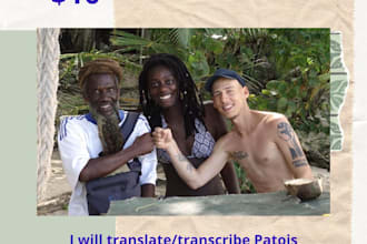 translate from jamaican patois to english and vice versa
