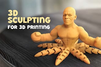 sculpt high quality 3d character models for 3d printing