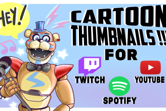 draw thumbnails in a cartoon style for your  videos
