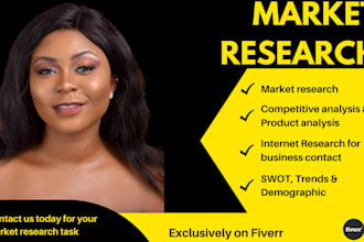 do market research and internet research for your business