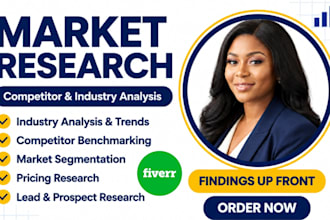 do market research, competitor analysis and industry analysis report