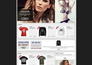 website X5 V9 Templates Shirt Shopping