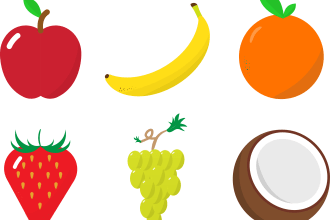 design fruit flat design vector illustrations