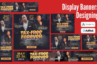 design professional google banner ads, adwords display ads and adroll banners