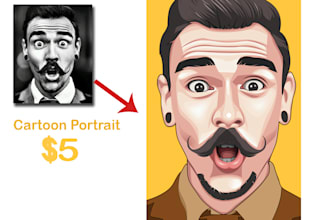 create your picture into a amazing portrait vector