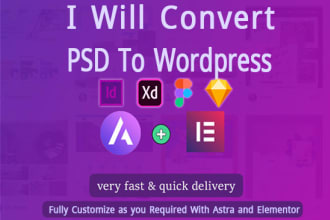 convert psd, sketch, figma, adobe xd, indesign to wordpress