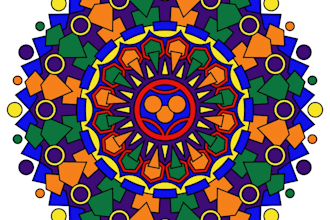 create 4 colorful, art mandalas for you