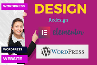 design or redesign elementor wordpress website