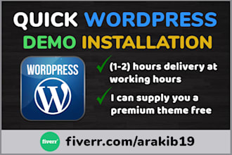 install wordpress theme as like demo website