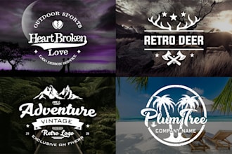 do vintage , retro , classic ,  hipster badge logo design