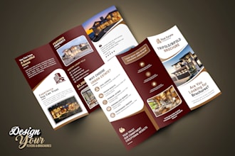 design professional flyer, corporate brochure, or trifold brochure