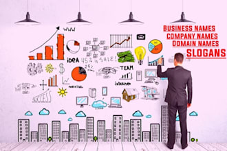 invent catchy domain and business names with slogans