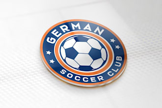 do 3d football logo or soccer academy badge