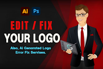 vectorize, fix, modify, edit or redesign your logo