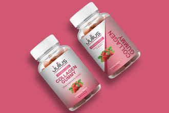 design a very unique product label and 3d mock up