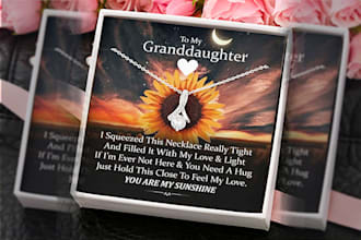do jewelry or necklace message card design for shineon