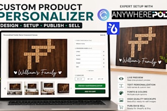 configure customily or anywhere pod tool for shopify etsy