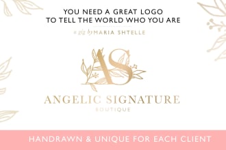 design floral monogram logo