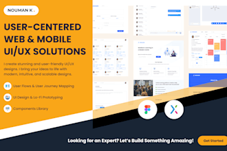 design dashboard ui ux, saas ui ux, mobile apps ui and website figma ui
