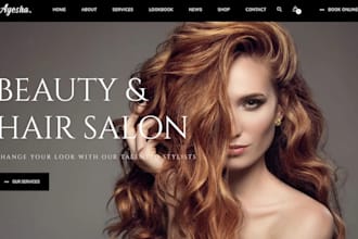 make hair extensions, eyelash, beauty salon, spa website