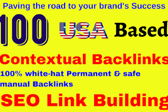 do 100 high pr9, contextual and mixed SEO backlinks, link building