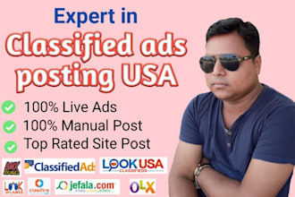 do USA classified ads  posting manually top ranking site