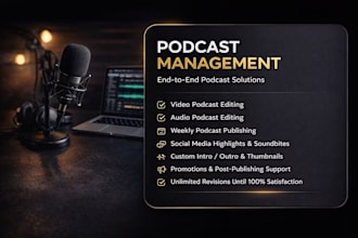 provide podcast editing, production and management