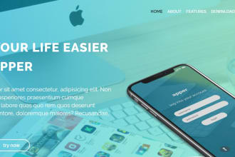 do custom single page html css website