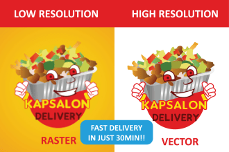 convert raster image, logo in high resolution vector file ai,png,jpg