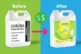 product label design modify, update or redraw