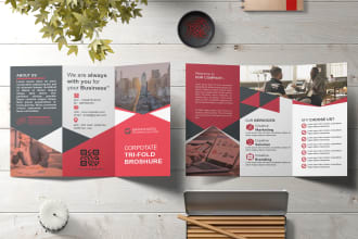 design creative tri fold, bi fold brochure