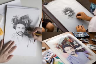 make sketch of your images using digital pencil or pen art