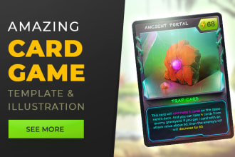 design amazing card game and illustration