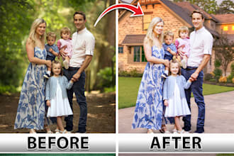 do photoshop editing, background removal, resize, face swap, retouching image