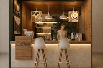 design modern exhibition booth, kiosk, trade show stand 3d