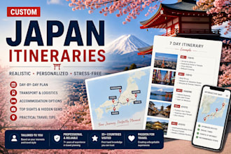 create a personalized and realistic japan itinerary for you