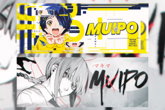 design an anime banner or header for social media
