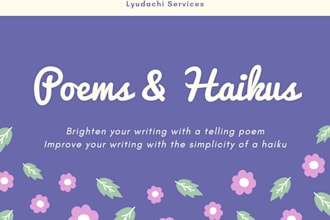 write a poem or haiku of any topic