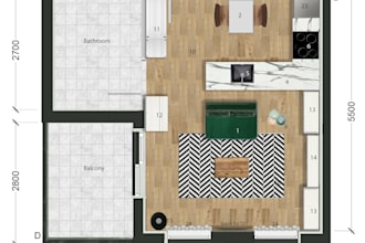 architectural photoshop production for plan and sections