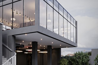 exterior lounge space visualization