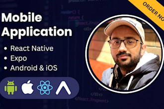 develop cross platform react native, expo app for android, ios