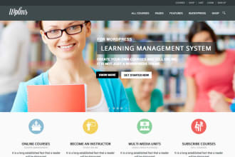 create a online courses wordpress website