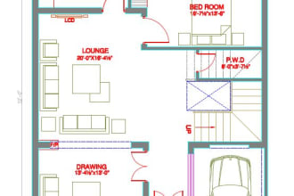draw or redraw 2d floor plans architectural drawings