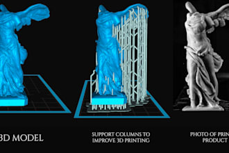 do 3d modeling of obj or stl file for 3d printing