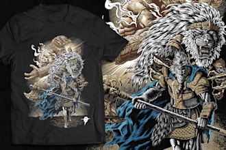 draw high quality horror tshirt illustration