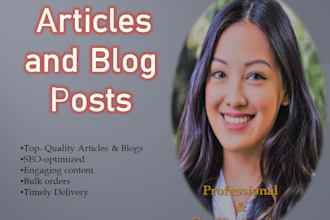 write blogposts online content and high quality articles