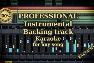 make professional a backing track or instrumental any song
