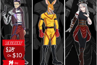 draw amazing original tshirt anime vtuber catoon nft and mascot character