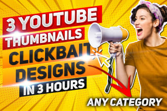 create an eye catchy youtube thumbnail design