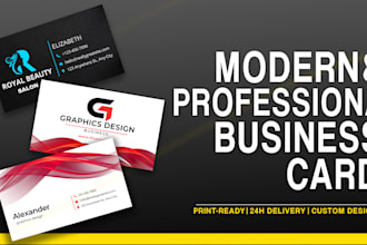 design a professional and modern business card in 24 hours